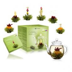 Creano "BloomingTea" gift set Green tea and glass